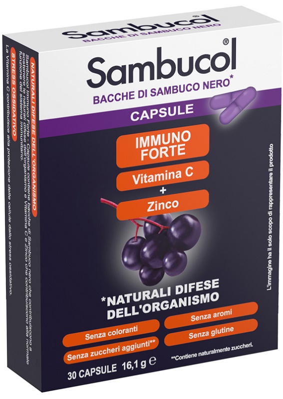 SAMBUCOL IMMUNOFORTE 30 CAPSULE - Antica Farmacia Ferrari