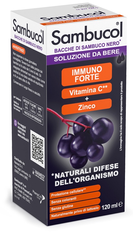 SAMBUCOL LIQUIDO DA BERE 120 ML - Antica Farmacia Ferrari