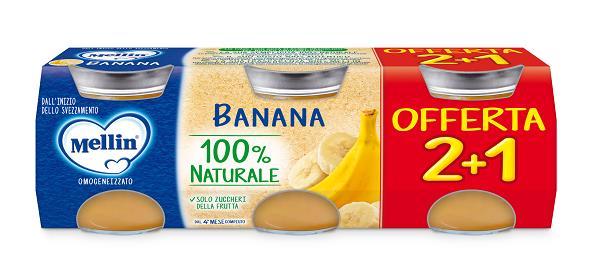 MELLIN OMOGENEIZZATO BANANA 3 PEZZI DA 100 G - Antica Farmacia Ferrari