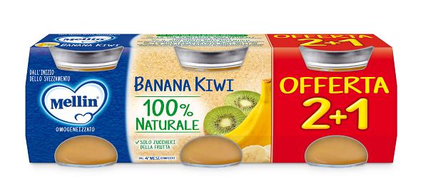 MELLIN OMOGENEIZZATO BANANA KIWI 3 PEZZI DA 100 G - Antica Farmacia Ferrari