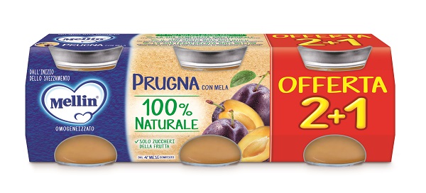 MELLIN OMOGENEIZZATO PRUGNA 3 PEZZI DA 100 G - Antica Farmacia Ferrari