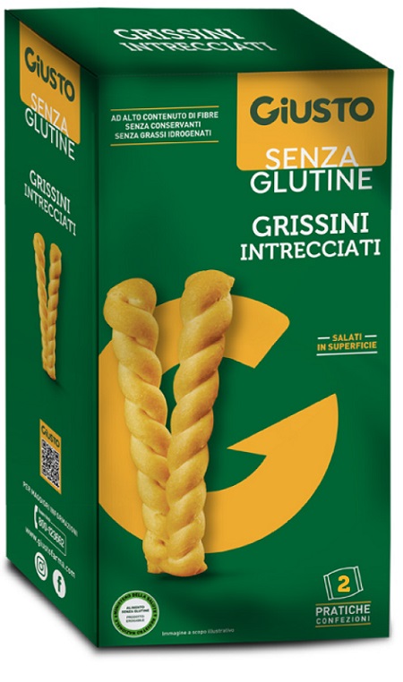 GIUSTO SENZA GLUTINE INTRECCIATI GRISSINI 150 G - Antica Farmacia Ferrari