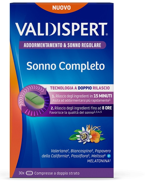 VALDISPERT SONNO COMPLETO 30 COMPRESSE A DOPPIO STRATO - Antica Farmacia Ferrari