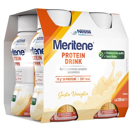 MERITENE DRINK VANIGLIA 4 PEZZI DA 200 ML - Antica Farmacia Ferrari