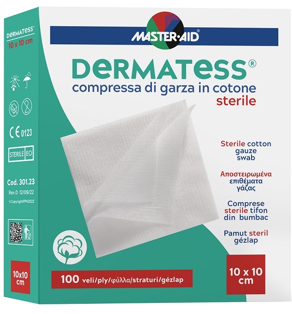GARZA IDROFILA DERMATESS COTONE 10X10 100 VELI - Antica Farmacia Ferrari