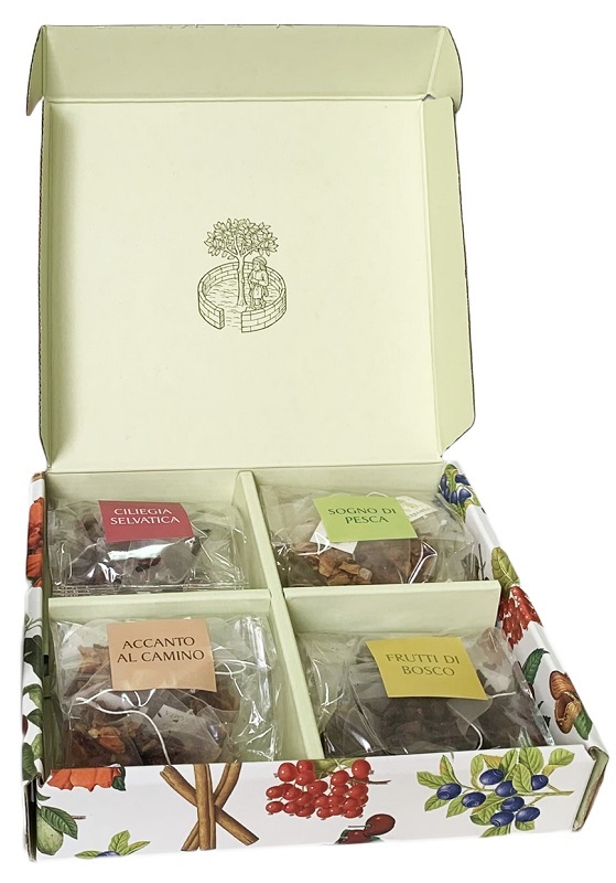 INFUSI PIRAMIDALI SCATOLA REGALO 24 BUSTINE - Antica Farmacia Ferrari