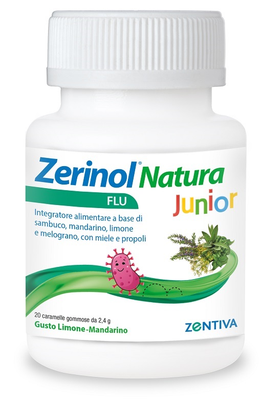 ZERINOL NATURA FLU JUNIOR 20 CARAMELLE GOMMOSE - Antica Farmacia Ferrari
