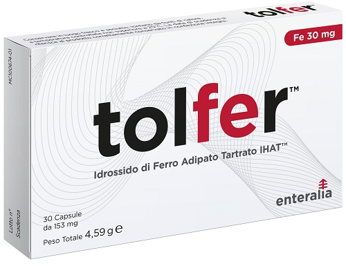 TOLFER IHAT IDROSSIDO FERRO ADIPATO TARTRATO NANO 30 CAPSULE - Antica Farmacia Ferrari