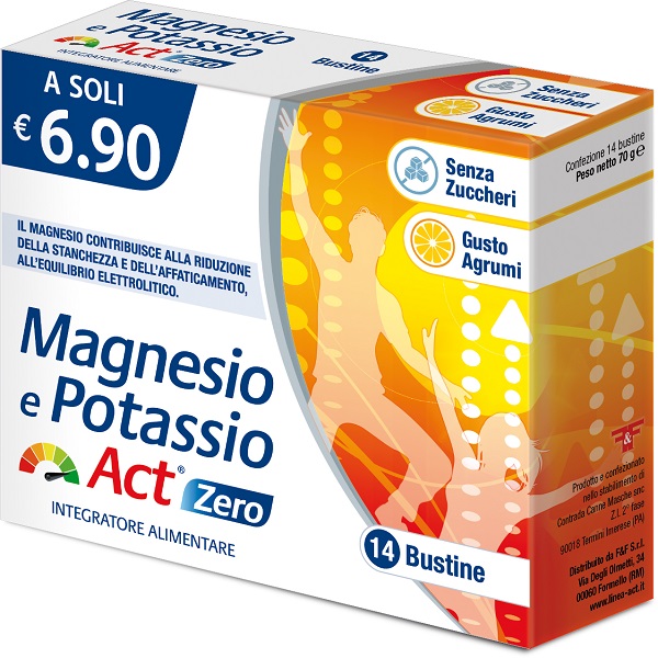 MAGNESIO E POTASSIO ACT ZERO 14 BUSTINE - Antica Farmacia Ferrari