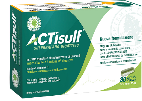 ACTISULF SULFORAFANO 30 CAPSULE VEGETALI - Antica Farmacia Ferrari