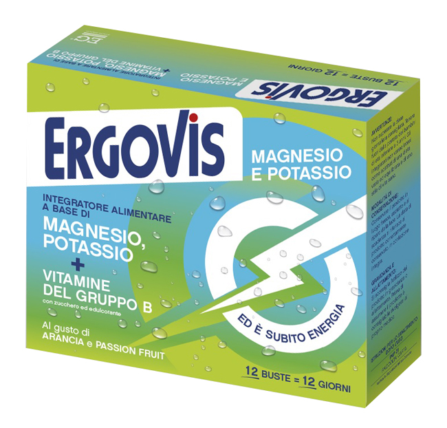 ERGOVIS MG+K VITAMINE B CON ZUCCHERO 12 BUSTINE - Antica Farmacia Ferrari
