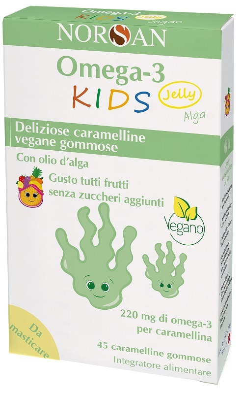 NORSAN OMEGA 3 KIDS JELLY ALGA 45 CARAMELLE GOMMOSE - Antica Farmacia Ferrari