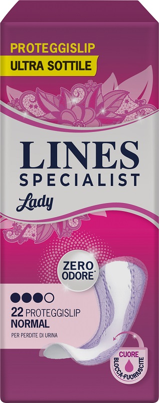PROTEGGISLIP PER INCONTINENZA URINARIA LINES SPECIALIST LADY LIGHT NORMAL ULTRA SOTTILE 22 PEZZI - Antica Farmacia Ferrari