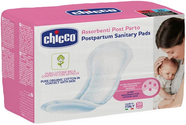 CHICCO ASSORBENTI POSTPARTO BIO COTONE 10 PEZZI - Antica Farmacia Ferrari