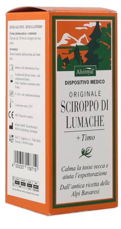SCIROPPO LUMACHE ORIGINALE ALSITAN 150 ML - Antica Farmacia Ferrari