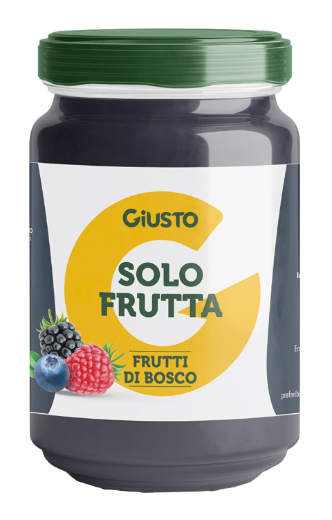GIUSTO SOLO FRUTTA CONFETTURA FRUTTI DI BOSCO 220 G - Antica Farmacia Ferrari