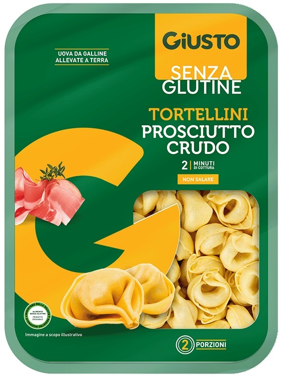 GIUSTO SENZA GLUTINE TORTELLINI PROSCIUTTO CRUDO 250 G - Antica Farmacia Ferrari