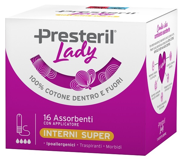 LADY PRESTERIL  ASSORBENTE INTERNO COMPACT SUPER PLUS 16 PEZZI - Antica Farmacia Ferrari