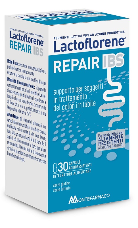 LACTOFLORENE REPAIR IBS 30 CAPSULE ACIDORESISTENTI DA 375 MG SENZA GLUTINE SENZA LATTOSIO - Antica Farmacia Ferrari