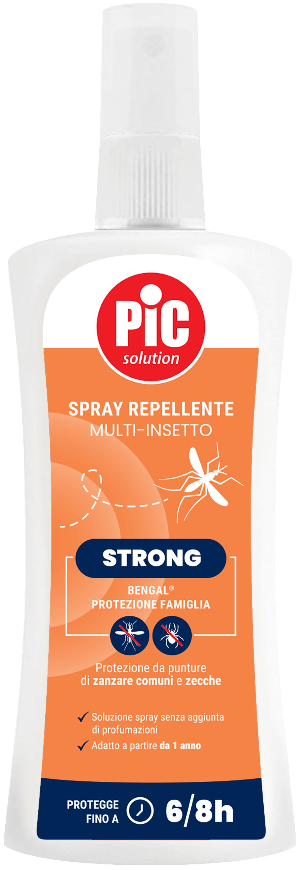 PIC SOLUTION BENGAL STRONG PROTEZIONE FAMIGLIA SPRAY REPELLENTE MULTI INSETTO 100 ML - Antica Farmacia Ferrari