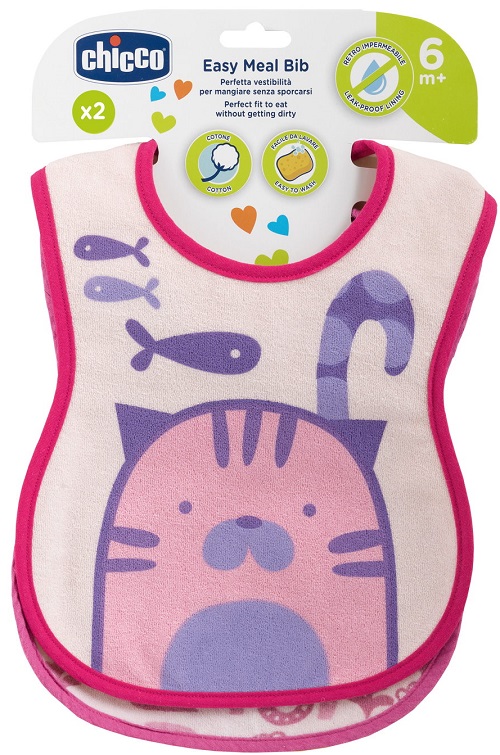 CHICCO BAVAGLINE 6M+ ROSA 2 PEZZI - Antica Farmacia Ferrari