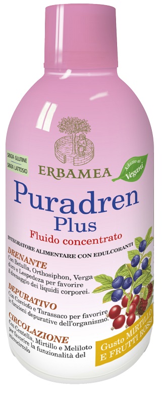 PURADREN PLUS MIRTILLO FRUTTI ROSSI 500 ML - Antica Farmacia Ferrari