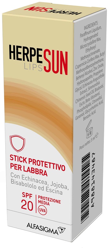 HERPESUN LIP STICK LABBRA SPF 20 5 ML - Antica Farmacia Ferrari