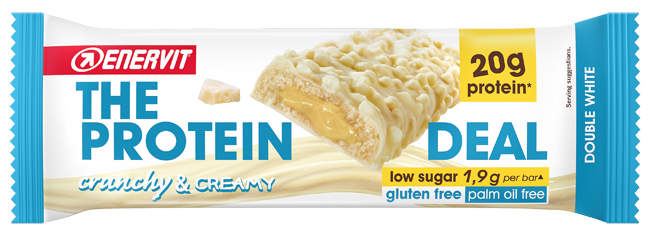 ENERVIT PROTEIN DEAL BAR DOUBLE WHITE 55 G - Antica Farmacia Ferrari