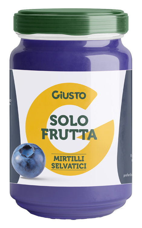 GIUSTO SOLO FRUTTA CONFETTURA MIRTILLI SELVATICI 220 G - Antica Farmacia Ferrari