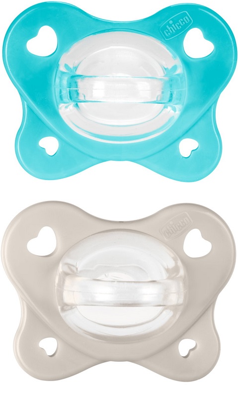 CHICCO DUAL SOFT SUCCHIETTO AZZURRO 6-16 MESI 2 PEZZI - Antica Farmacia Ferrari