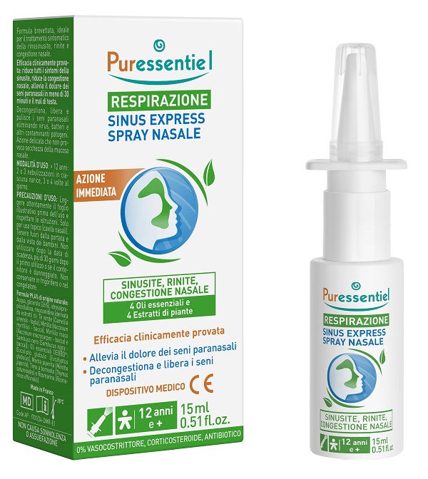 PURESSENTIEL SINUS SPRAY RESPIRAZIONE 15 ML - Antica Farmacia Ferrari