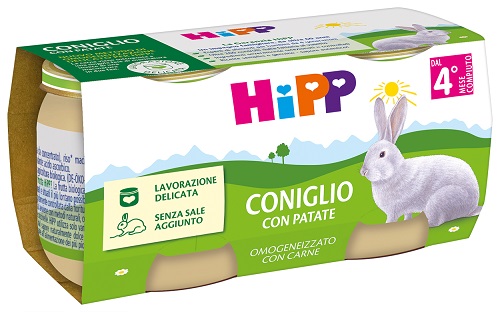 HIPP OMOGENEIZZATO CONIGLIO CON PATATE 2 PEZZI DA 80 G - Antica Farmacia Ferrari