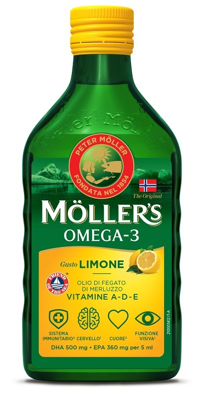 MOLLER'S OMEGA 3 OLIO LIMONE 250 ML - Antica Farmacia Ferrari