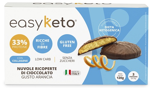 EASYKETO NUVOLE RICOPERTE CIOCCOLATO ARANCIA 120 G - Antica Farmacia Ferrari