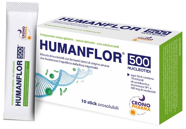 HUMANFLOR 500 NUCLEOTIDI 10 STICK OROSOLUBILI DA 1,5 G - Antica Farmacia Ferrari