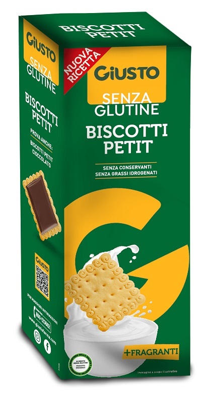 GIUSTO SENZA GLUTINE BISCOTTI PETIT 175 G - Antica Farmacia Ferrari