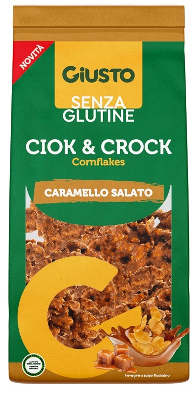 GIUSTO SENZA GLUTINE CIOK&CROCK CORNFLAKES CARAMELLO SALATO 125 G - Antica Farmacia Ferrari