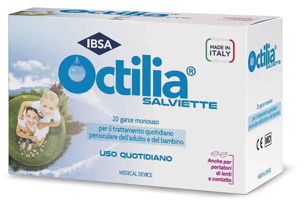 OCTILIA SALVIETTE PERIOCULARI 20 GARZE IN VISCOSA NON STERILI - Antica Farmacia Ferrari