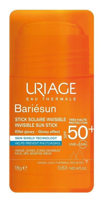 URIAGE EAU THERMALE BARIESUN SPF50+ STICK SOLAIRE INVISIBILE EFFET GLOWY 18 G - Antica Farmacia Ferrari