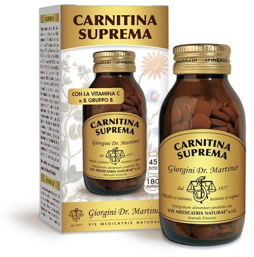 CARNITINA SUPREMA 180 PASTIGLIE 90 G - Antica Farmacia Ferrari