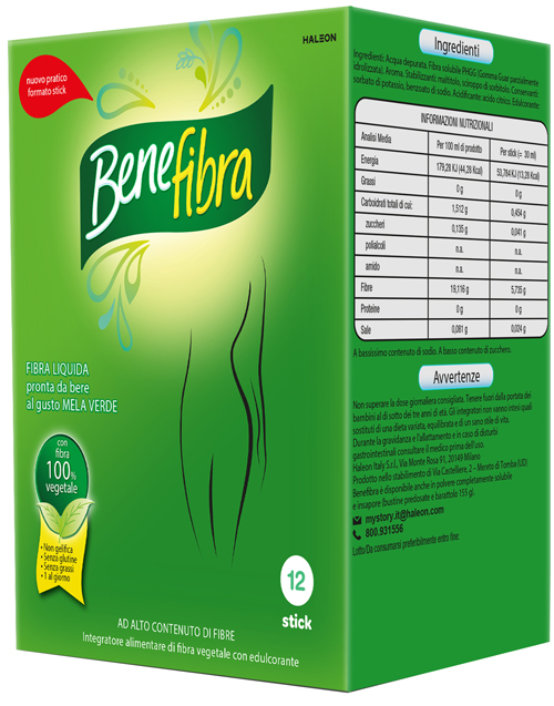 BENEFIBRA LIQUIDA 12 STICK DA 30 ML - Antica Farmacia Ferrari