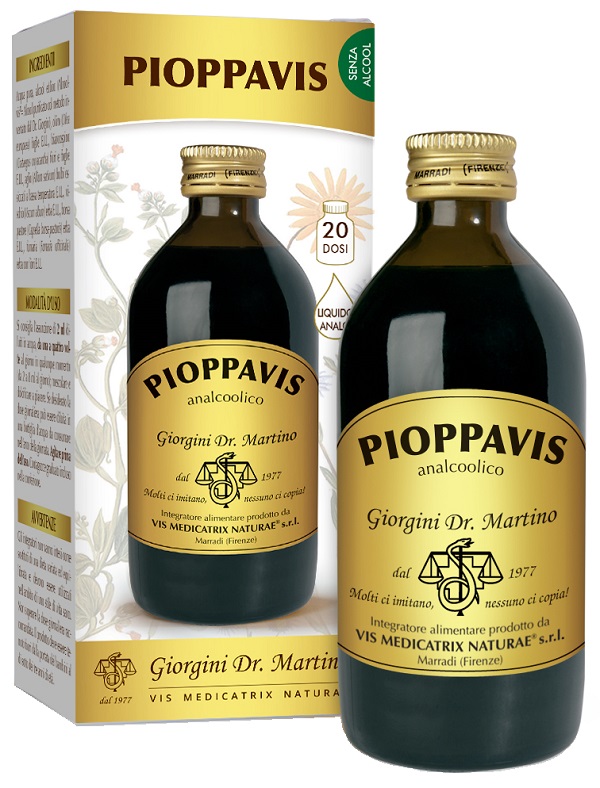PIOPPAVIS LIQUIDO ANALCOOLICO 200 ML - Antica Farmacia Ferrari