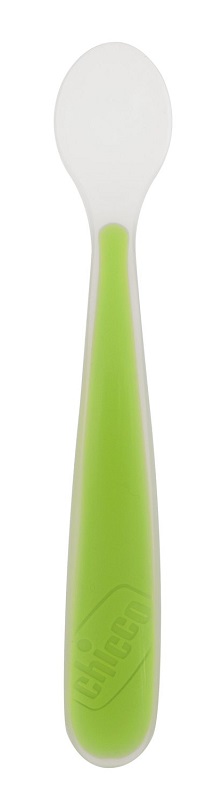 CHICCO SOFTLY SPOON CUCCHIAIO MORBIDO IN SILICONE VERDE 6M+ - Antica Farmacia Ferrari