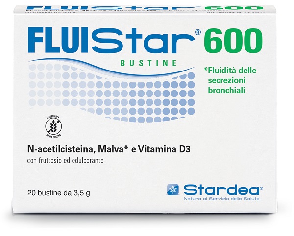 FLUISTAR 600 20 BUSTINE DA 3,5 G CON FRUTTOSIO ED EDULCORANTE SENZA GLUTINE - Antica Farmacia Ferrari